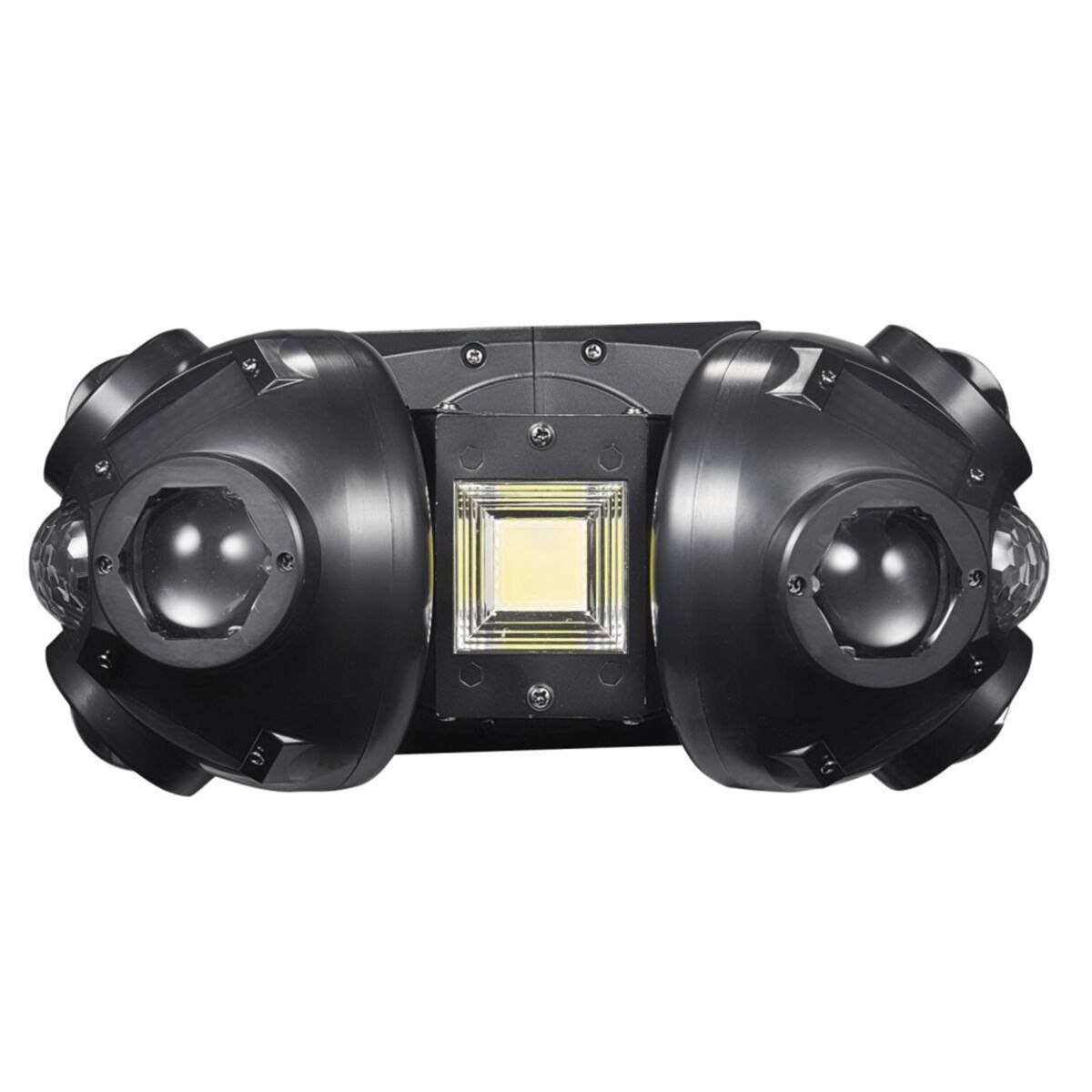 LIGHT4ME SID3 ruchomy multiefekt oświetleniowy 4w1 LED DMX efekt beam 24x3W R/G/B/W Magic Ball 2x10W RGBW Color Module 40x0,2W RGB White Strobe 10W CW pilot bezprzewodowy uchwyt montażowy omega