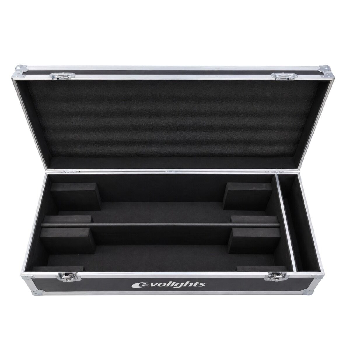 EVOLIGHTS 12 CANNON CASE 2IN1 skrzynia transportowa na 2 efekty oświetleniowe przegroda na akcesoria 4 kółka mechanizm blokady