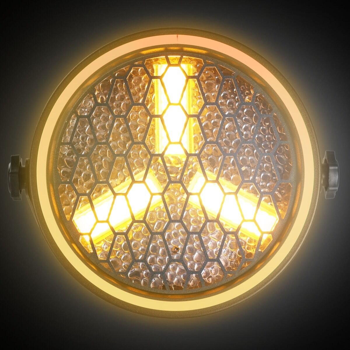 EVOLIGHTS LUMEN PAR reflektor vintage oświetlenie sceniczne retro LED DMX 3x30W WW COB + 51x0,2W SMD 5050 RGB efekt ring uchwyt montażowy