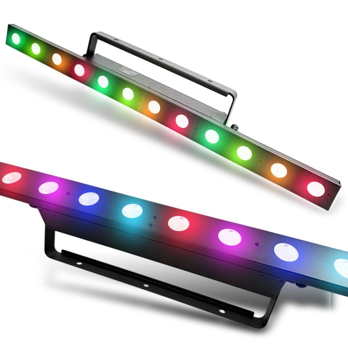 EVOLIGHTS PIXEL BAR 12x4W RGBA listwa oświetleniowa oświetlenie dekoracyjne LED DMX Pixel Control uchwyt montażowy