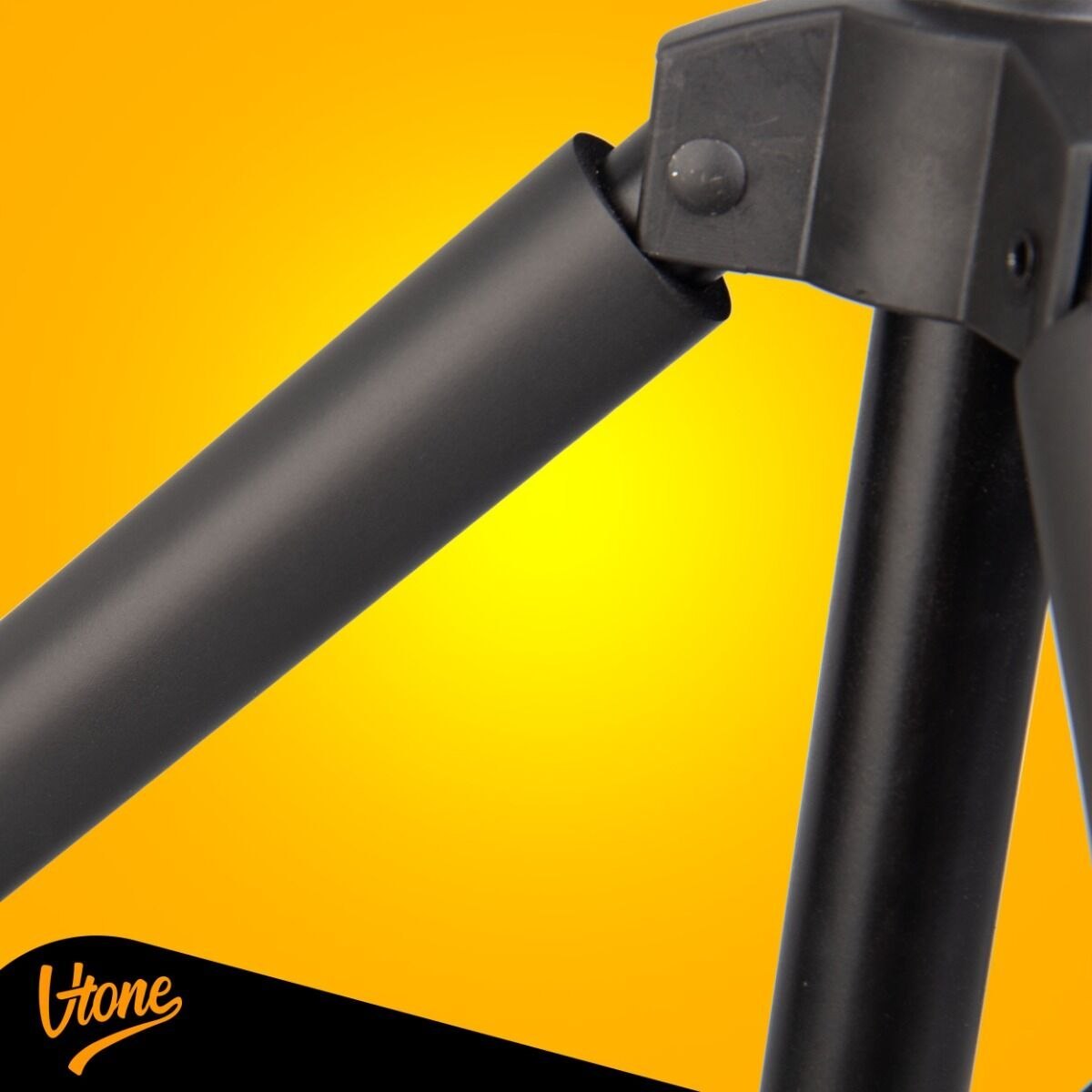 V-TONE DELUXE G1 statyw gitarowy stojak na gitarę regulowany składany stalowy czarny uchwyt widełkowy z grawitacyjną blokadą ramion 77-120 cm do 10 kg