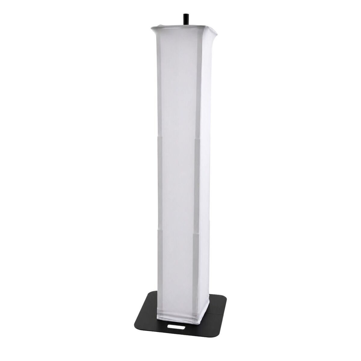 DNA TOTEM V2 podstawa statyw oświetleniowy-kolumnowy tower sceniczny pod kolumnę głowicę ruchomą efekt świetlny regulowana wysokość 82-175 cm adapter 35 mm czarna/biała osłona torba transportowa zestaw