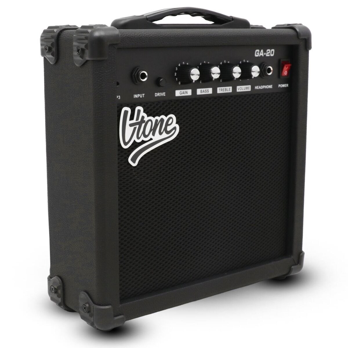 V-TONE AMP20 combo gitarowe wzmacniacz 20W do gitary elektrycznej tranzystorowy czarny efekt drive EQ AUX wyjście słuchawkowe