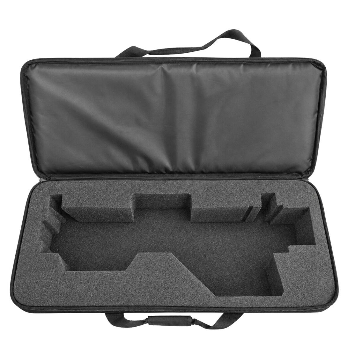 LIGHT4ME FOGun 1200 BAG torba transportowa dedykowany pokrowiec ochronny na wytwornicę dymu Oxford 600D profilowana wkładka z pianki podwójny zamek błyskawiczny kieszeń na akcesoria podwójny uchwyt ręczny 72 x 32,5 x 16 cm