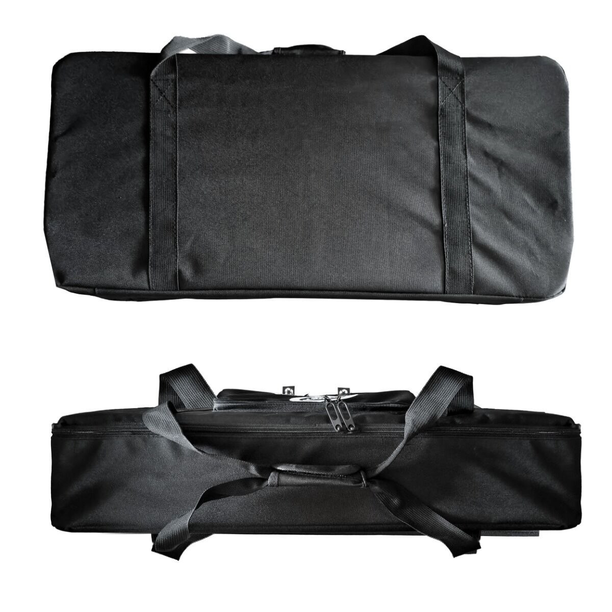 LIGHT4ME FOGun 1200 BAG torba transportowa dedykowany pokrowiec ochronny na wytwornicę dymu Oxford 600D profilowana wkładka z pianki podwójny zamek błyskawiczny kieszeń na akcesoria podwójny uchwyt ręczny 72 x 32,5 x 16 cm