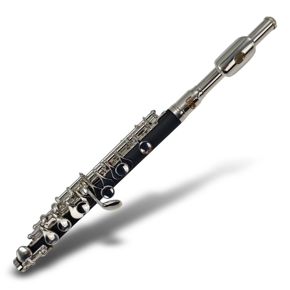 V-TONE PICCOLO 1 flet poprzeczny piccolo pikolo pikulina 32 cm strój C czarno-srebrny do nauki gry futerał transportowy pasek na ramię śrubokręt serwisowy ściereczka smar zaślepka korpusu zestaw