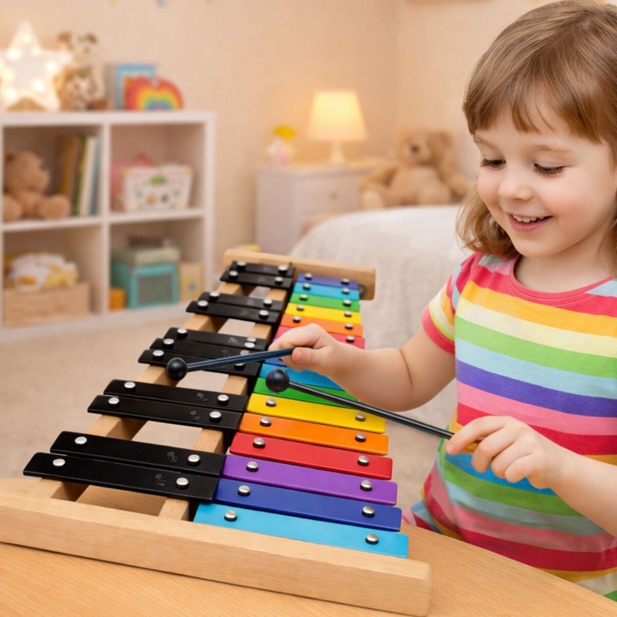 V-TONE DCC 27 SET cymbałki dzwonki chromatyczne 27-tonowe instrument dla dzieci glockenspiel edukacyjny 2 pałeczki do gry pokrowiec transportowy
