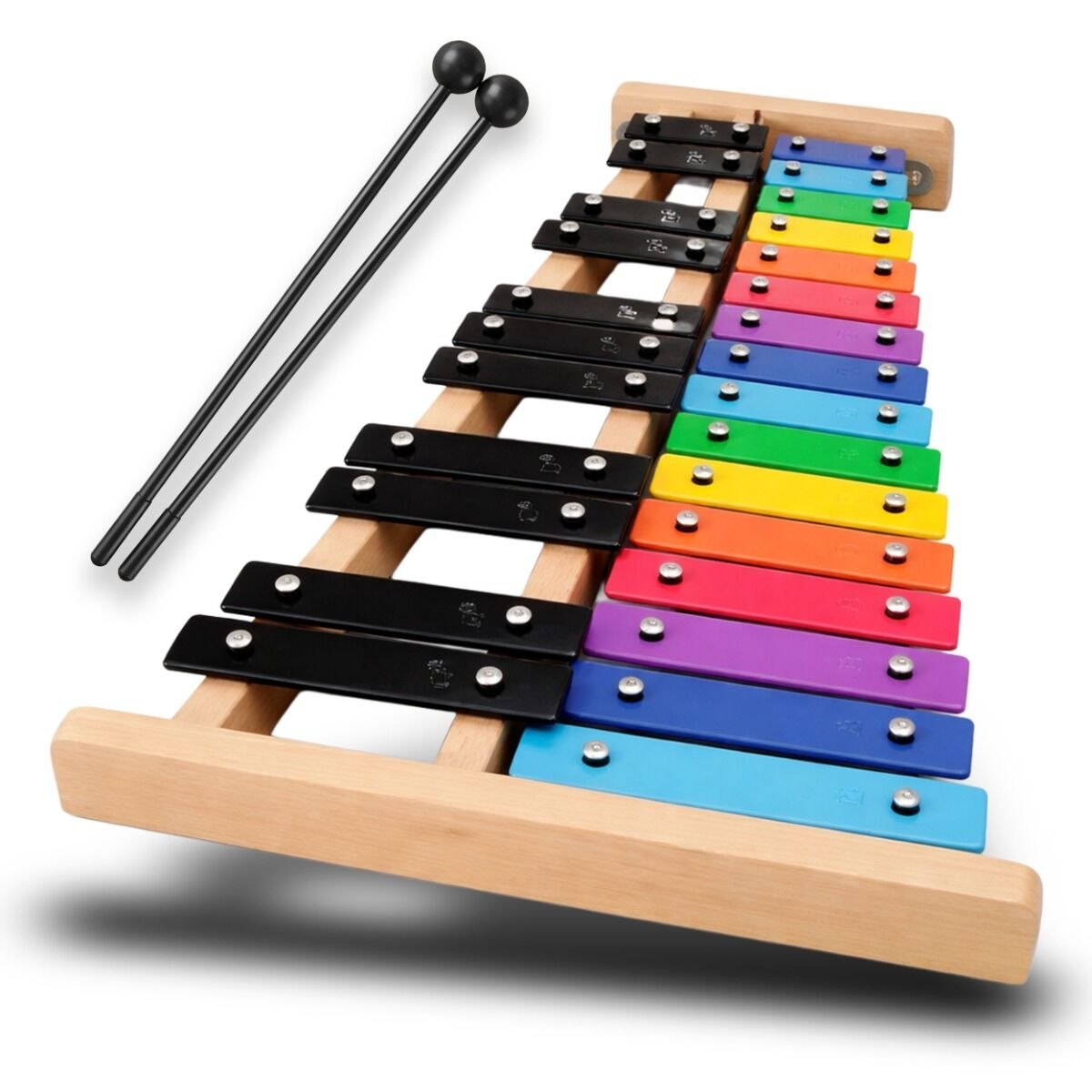 V-TONE DCC 27 SET cymbałki dzwonki chromatyczne 27-tonowe instrument dla dzieci glockenspiel edukacyjny 2 pałeczki do gry pokrowiec transportowy