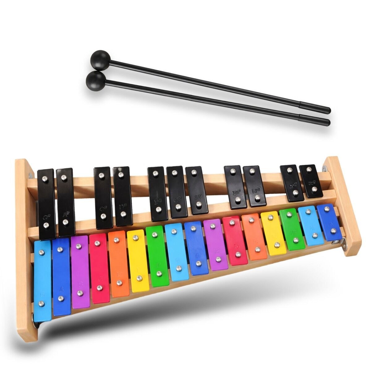 V-TONE DCC 27 cymbałki dzwonki chromatyczne 27-tonowe instrument dla dzieci glockenspiel edukacyjny 2 pałeczki do gry