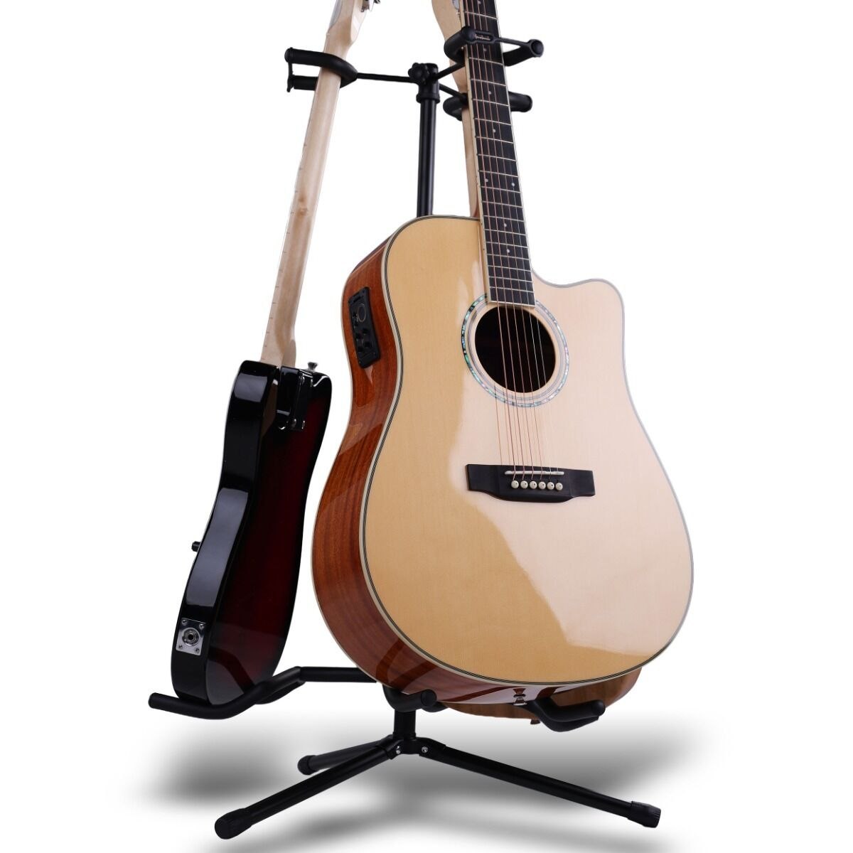 SUPRIMO GS3 stojak statyw gitarowy na 3 gitary czarny składany stalowy wolnostojący do 30 kg