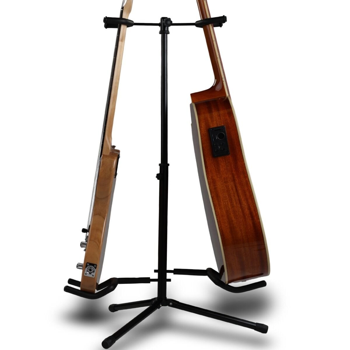 SUPRIMO GS4 stojak statyw gitarowy na 2 gitary czarny składany stalowy wolnostojący do 30 kg