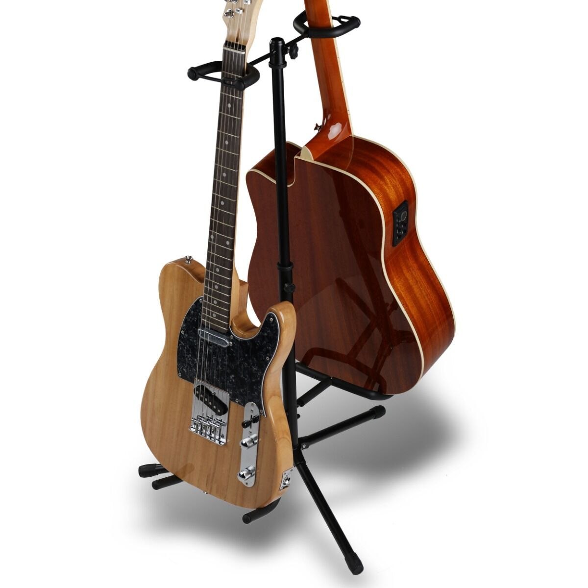 SUPRIMO GS4 stojak statyw gitarowy na 2 gitary czarny składany stalowy wolnostojący do 30 kg