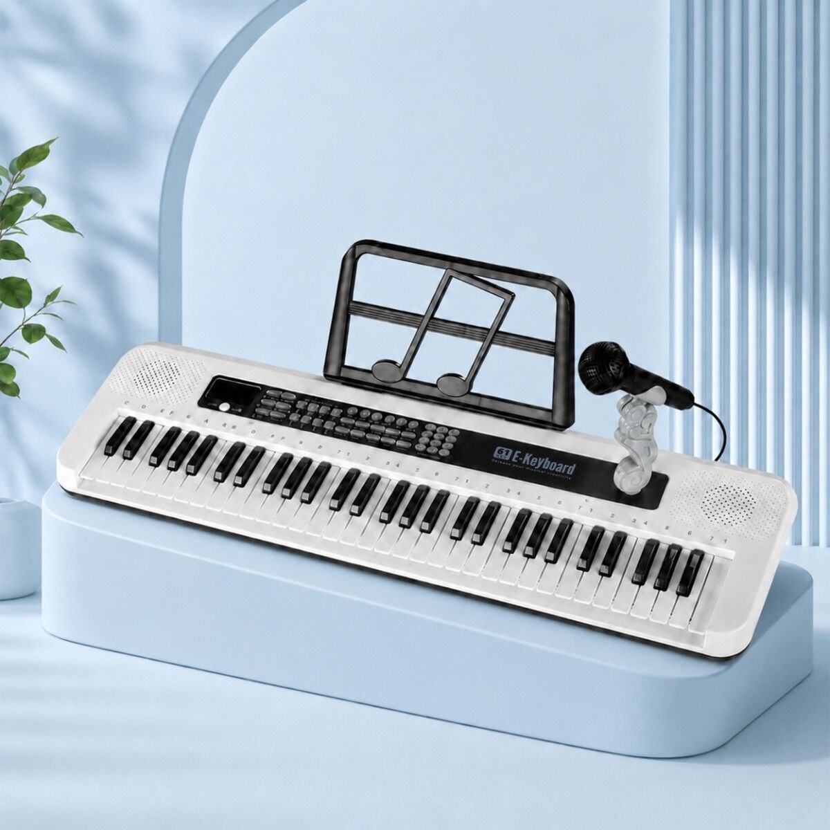 SUPRIMO KEY61 KD przenośny edukacyjny keyboard elektroniczny 61 klawiszy instrument dla dzieci do nauki gry pulpit do nut mikrofon przewodowy uchwyt na mikrofon głośniki wyjście słuchawkowe zestaw