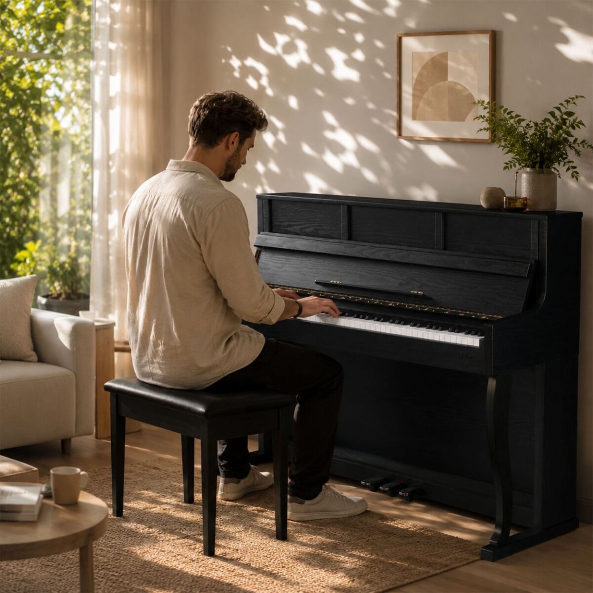 V-TONE PLF-256 BK pianino cyfrowe stacjonarne czarne Bluetooth MIDI 88 klawiszy polifonia 256 głosów pulpit do nut zasilanie sieciowe głośniki 3x wyjście słuchawkowe wejście/wyjście audio