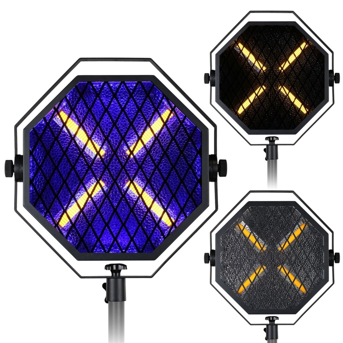 EVOLIGHTS LUMENO X V2 reflektor vintage oświetlenie sceniczne retro ciepła biel efekt tła 4x60W WW LED + 48x0,2 RGB LED