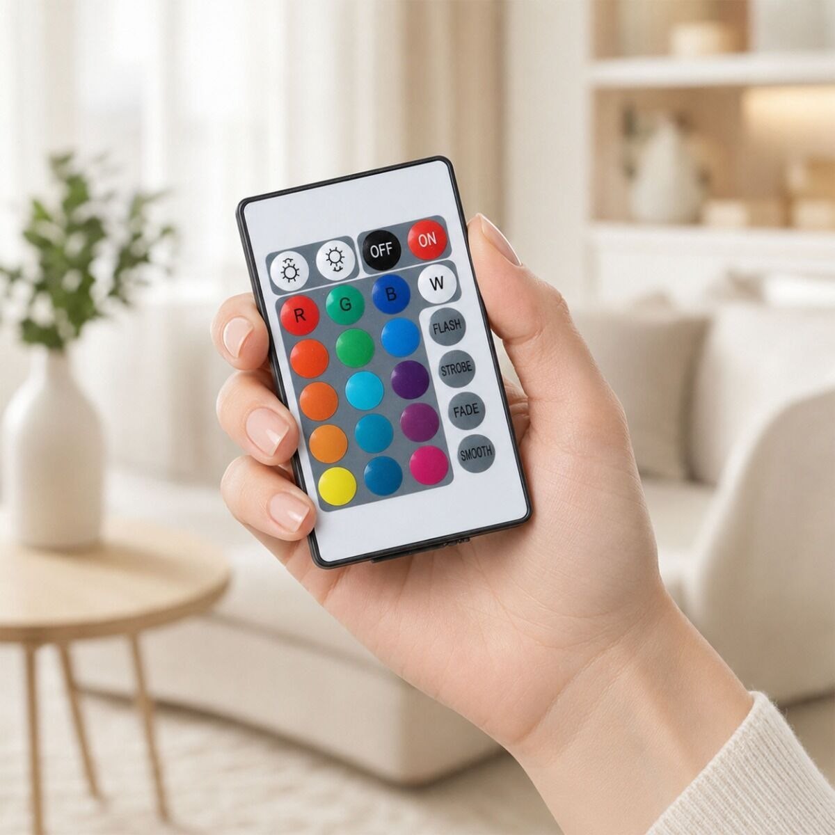LIGHT4ME IP RGB PANEL panelowy naświetlacz 50 × 0,5W R/G/B LED pilot bezprzewodowy przełącznik zasilania uchwyt montażowy zasilanie sieciowe