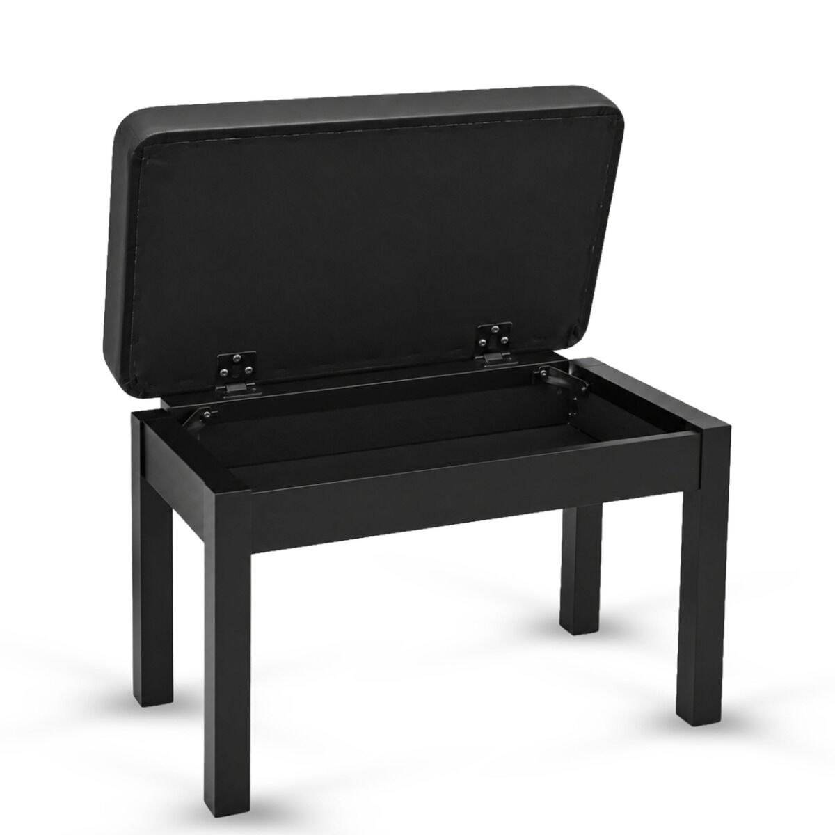 V-TONE PB1 BK ława do pianina keyboardu siedzisko dla muzyka czarna prostokątna schowek do 150 kg