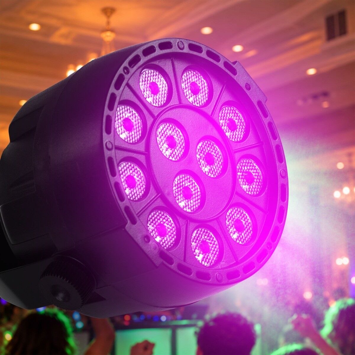 LIGHT4ME PAR 18W RGB reflektor sceniczny oświetlenie imprezowe DJ LED DMX uchwyt montażowy sterowanie dźwiękiem