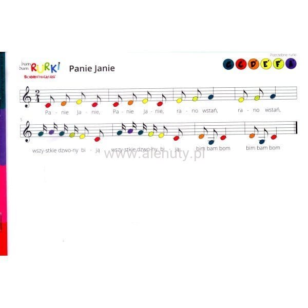 Bum Bum Rurki - Znane Piosenki - książka z nutami