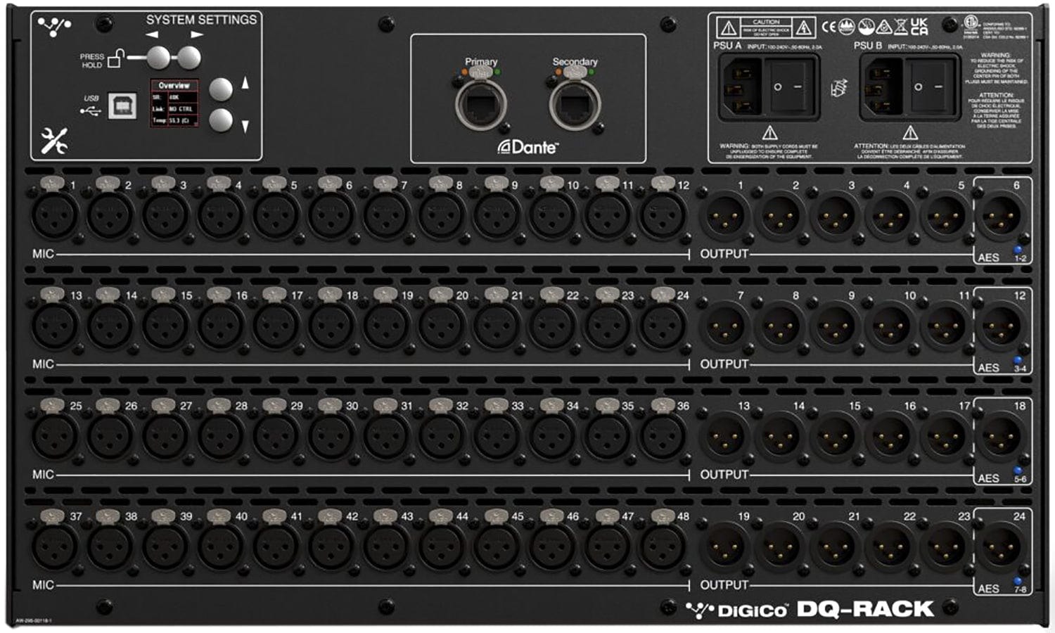 X-DQ-RACK - Cyfrowy stagerack DiGiCo DANTE