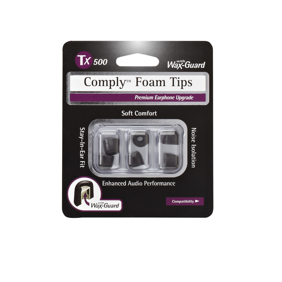 beyerdynamic 728136 Comply Tx-500 Memory foam earbud replacement pack with 3 pairs