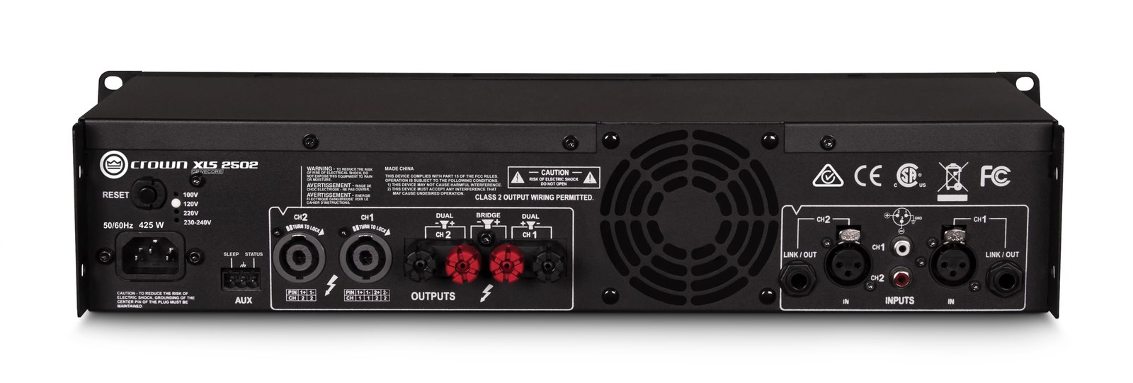 CROWN XLS 2502 - Wzmacniacz mocy 2 × 775 W, DSP