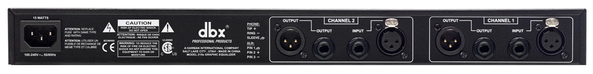 dbx 215s - Korektor graficzny - 15-pasmowy