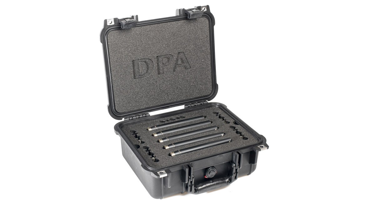 DPA 5006A - zestaw surround z 5 x 4006A, Clips, osłony przeciwwietrzne w walizce Peli