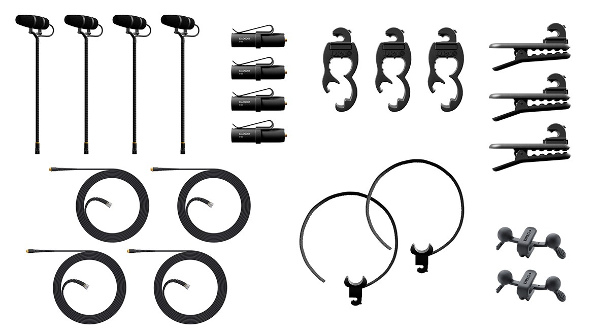 DPA KIT-4099-DP-4R - 4099 CORE+ Rock Touring Kit, 4 Mics i akcesoria, bardzo wysoki SPL