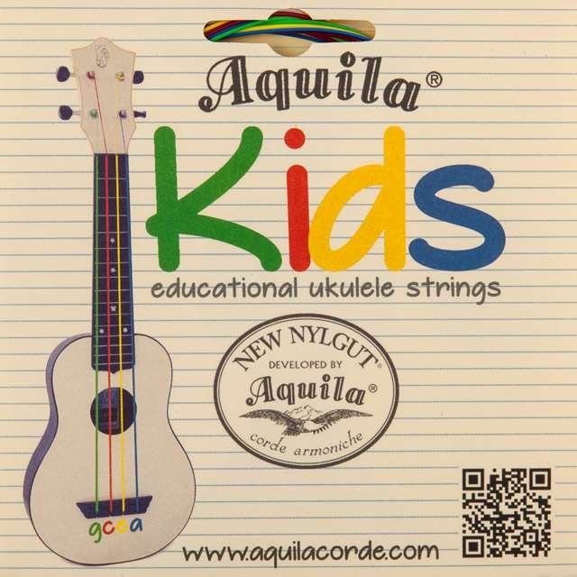 Struny kolorowe do ukulele Aquila Kids zestaw 138U