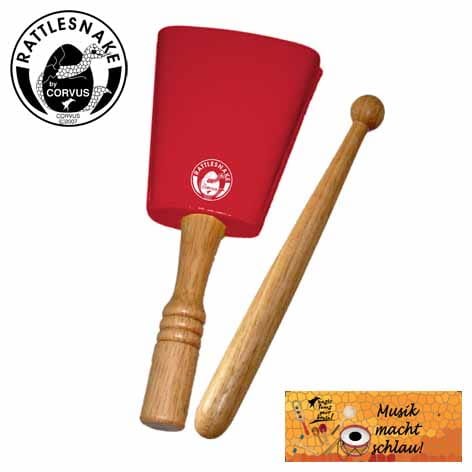 Corvus Rattlesnake Cowbell z rączką i pałeczką