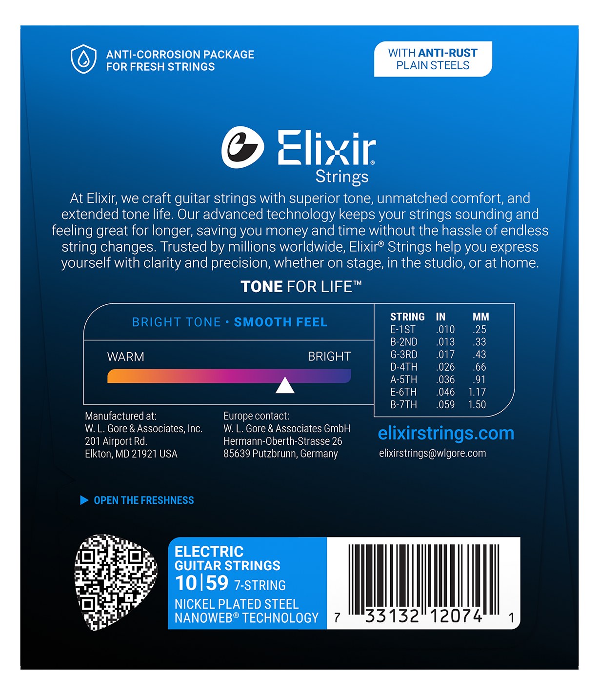 Struny Elixir NanoWeb 10-59 7-String Light/Heavy (12074)