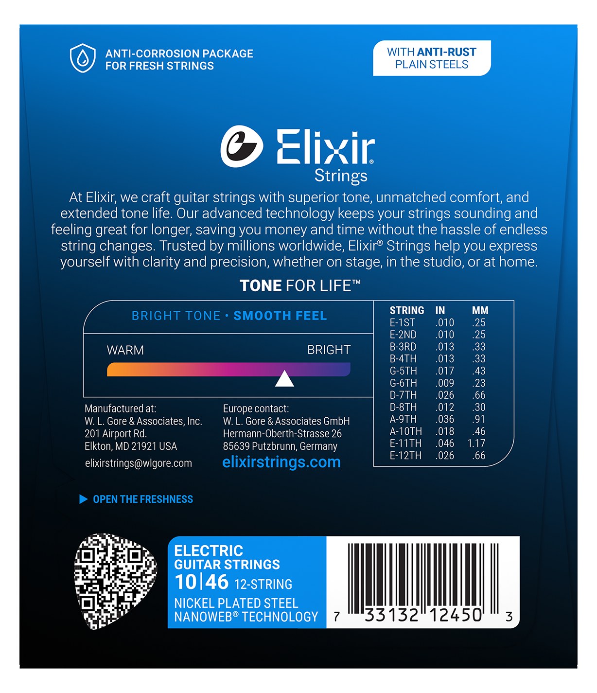 Struny Elixir NanoWeb 10-46 12-String Light (12450)
