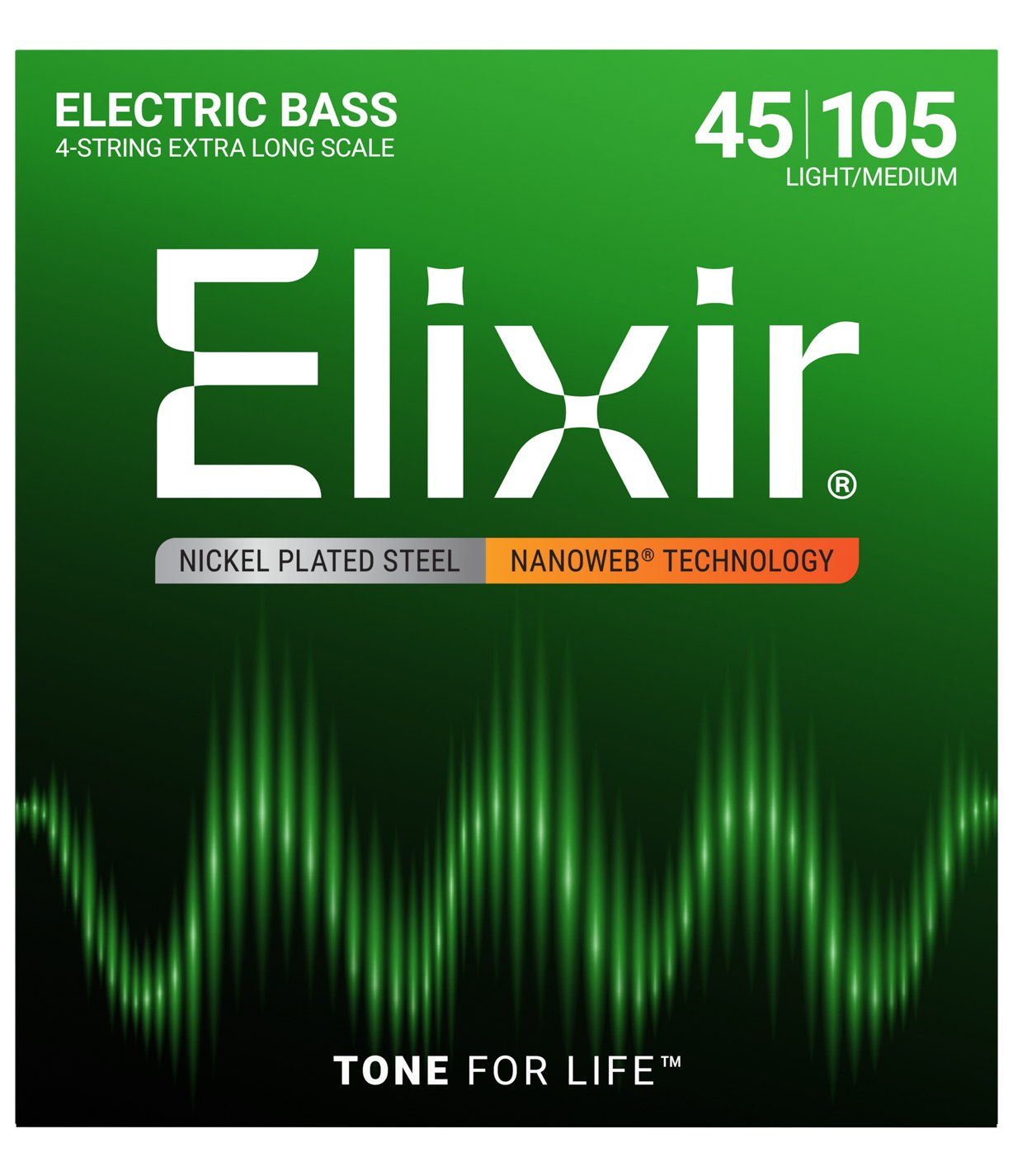 Struny Elixir NanoWeb 4-String 45-105 Medium/Extra Long Scale (14087)