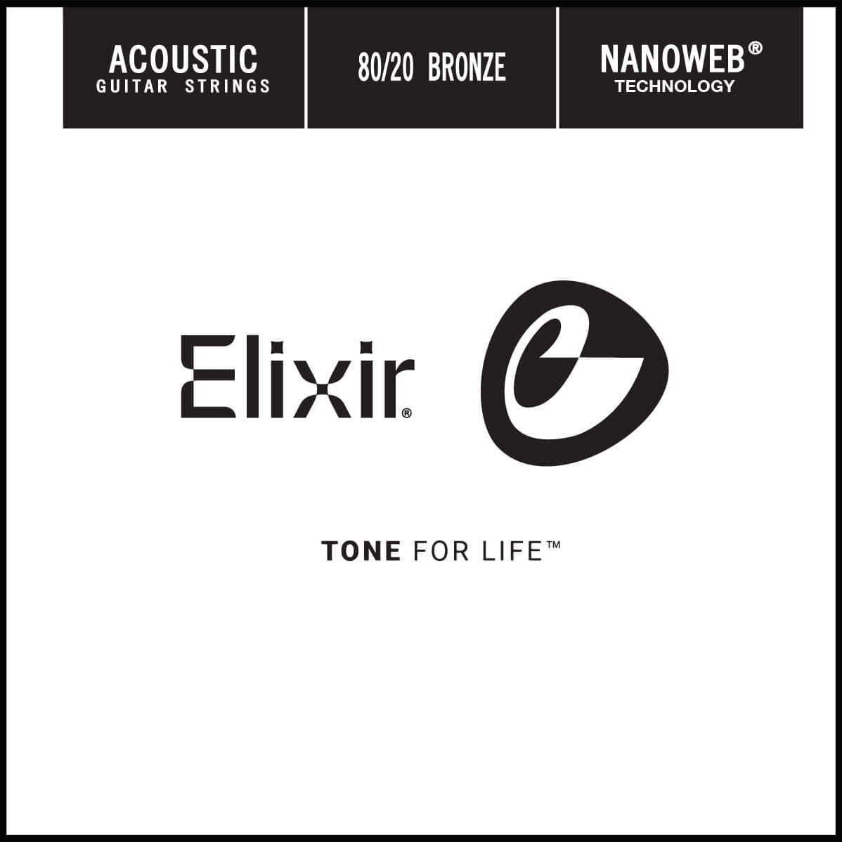 Struna Elixir Nanoweb 80/20 Bronze .070 owijana (15170)