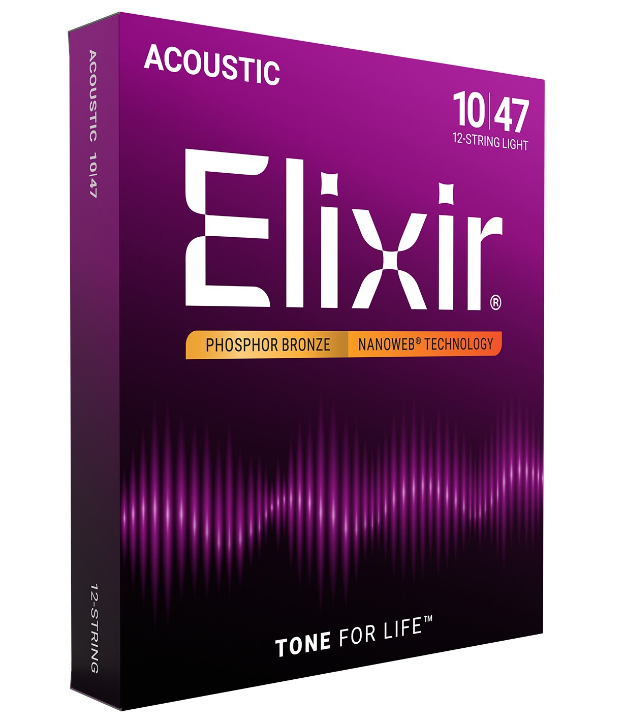 Struny Elixir NanoWeb Phosphor Bronze 10-47 12-String Light (16152)