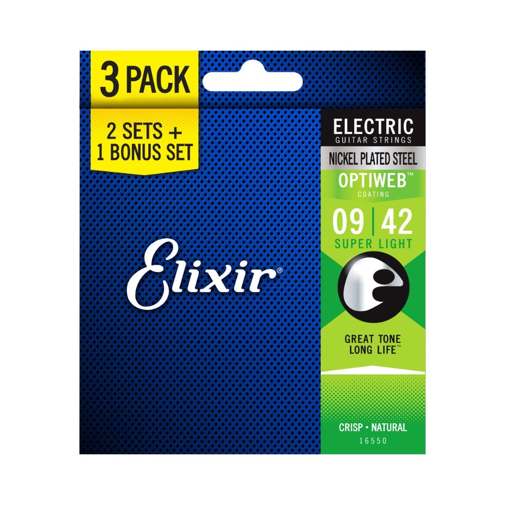 3PACK Struny Elixir Optiweb 9-42 Super Light (16550)