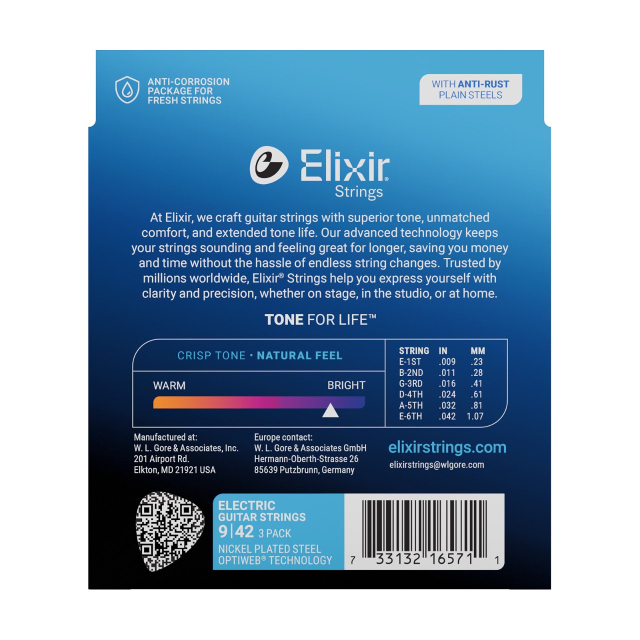 3PACK Struny Elixir Optiweb 9-42 Super Light NEW (16571)