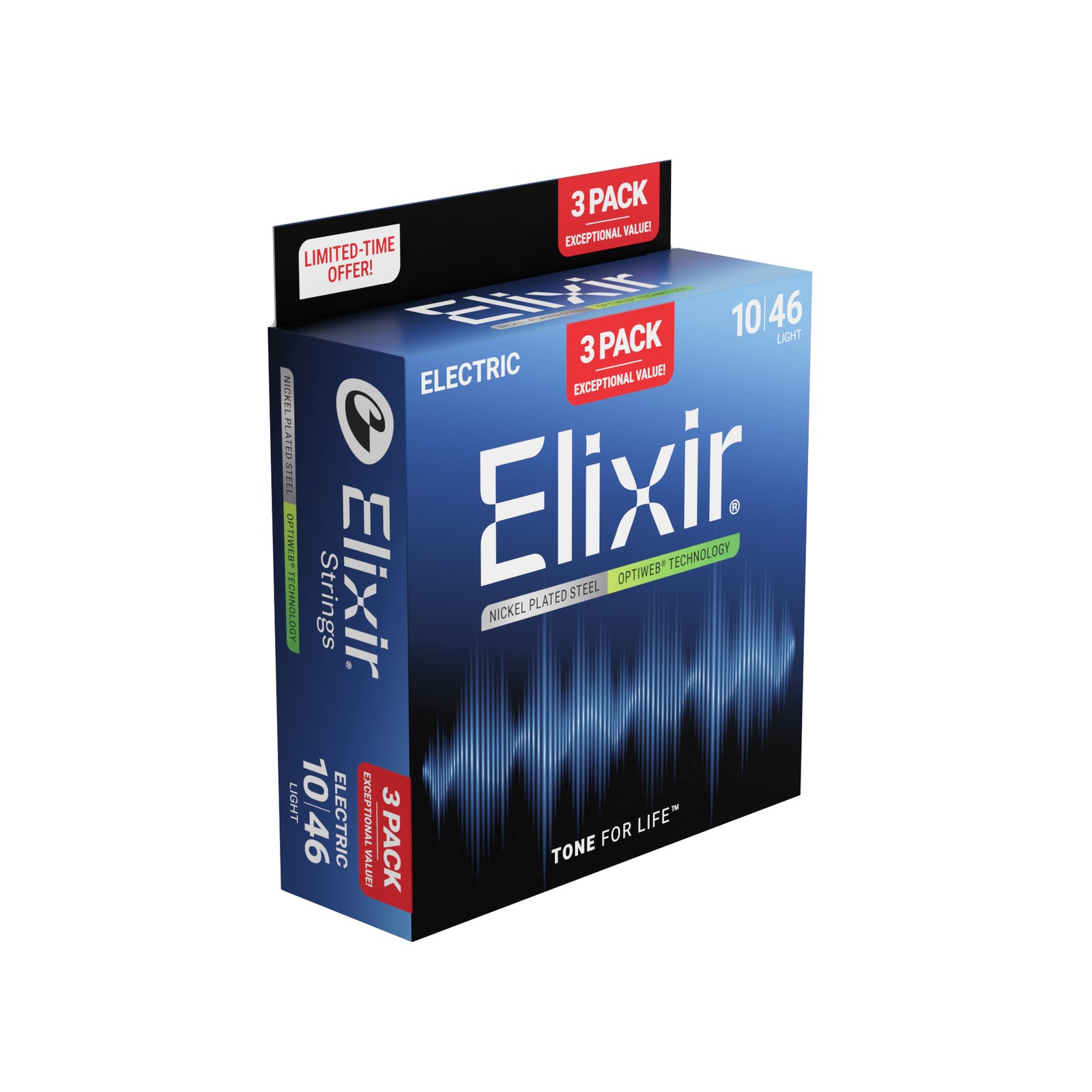 3PACK Struny Elixir Optiweb 10-46 Light NEW (16572)