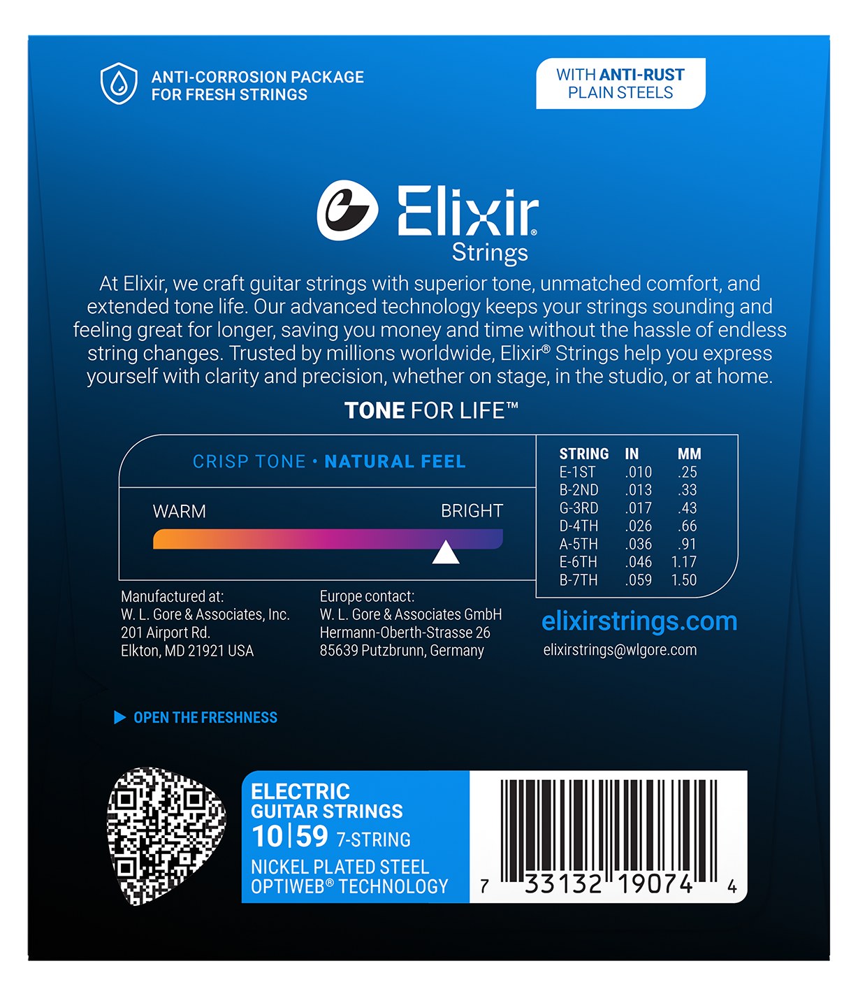 Struny Elixir OptiWeb 10-59 7-String Light/Heavy (19074)