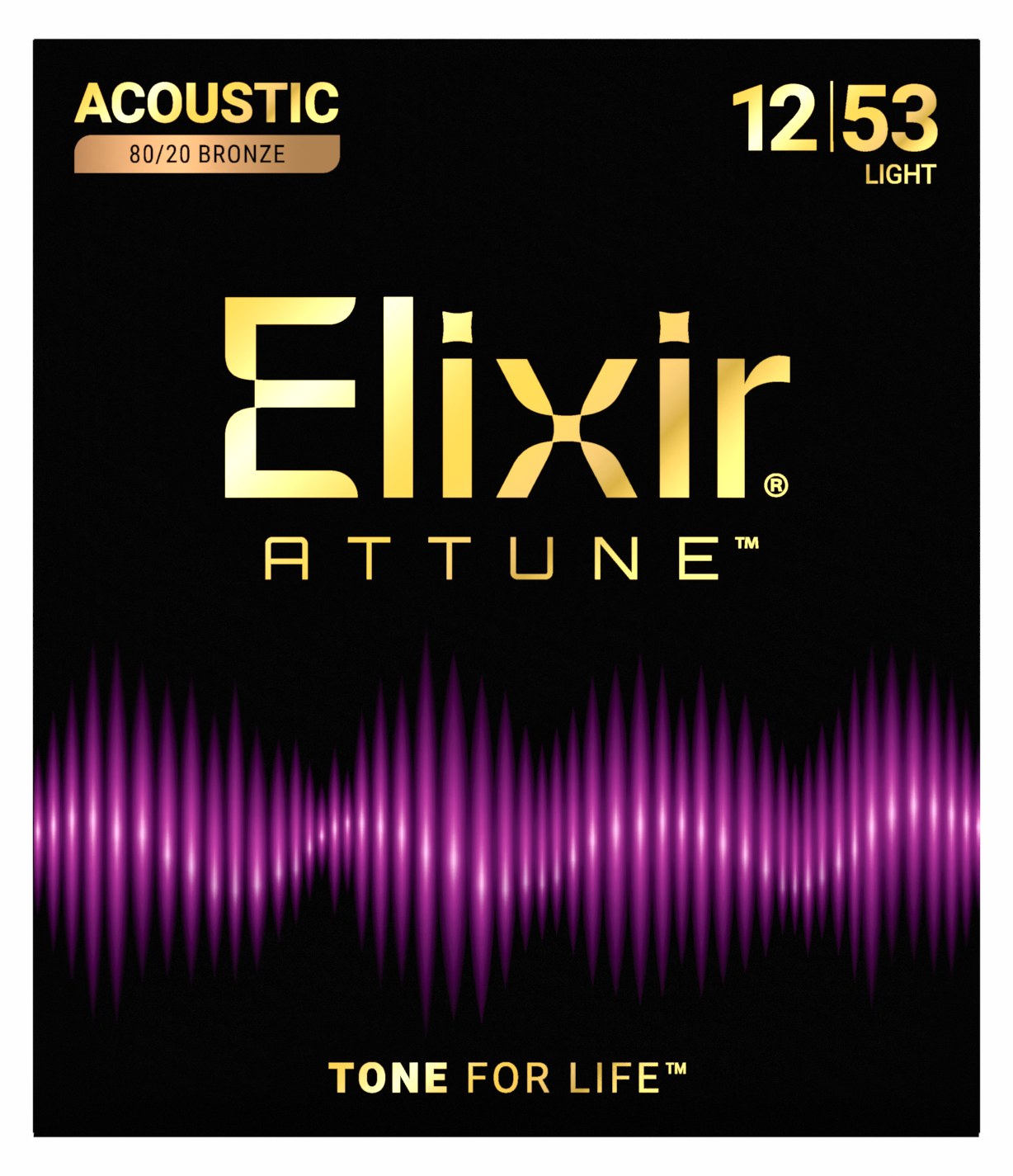 Struny do gitary akustycznej Elixir Attune 80/20 Bronze Light 12-53 (23052)