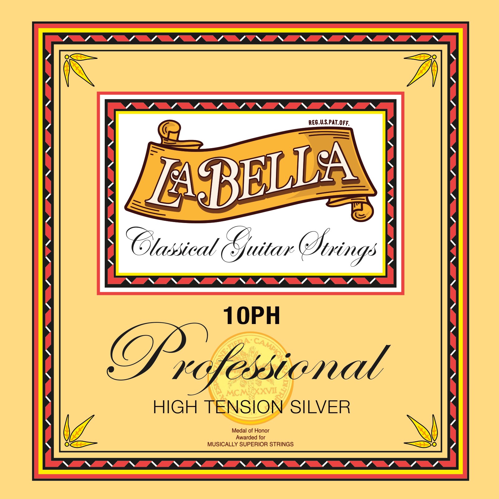 Struny do gitary klasycznej La Bella Professional High Tension Silver 10PH