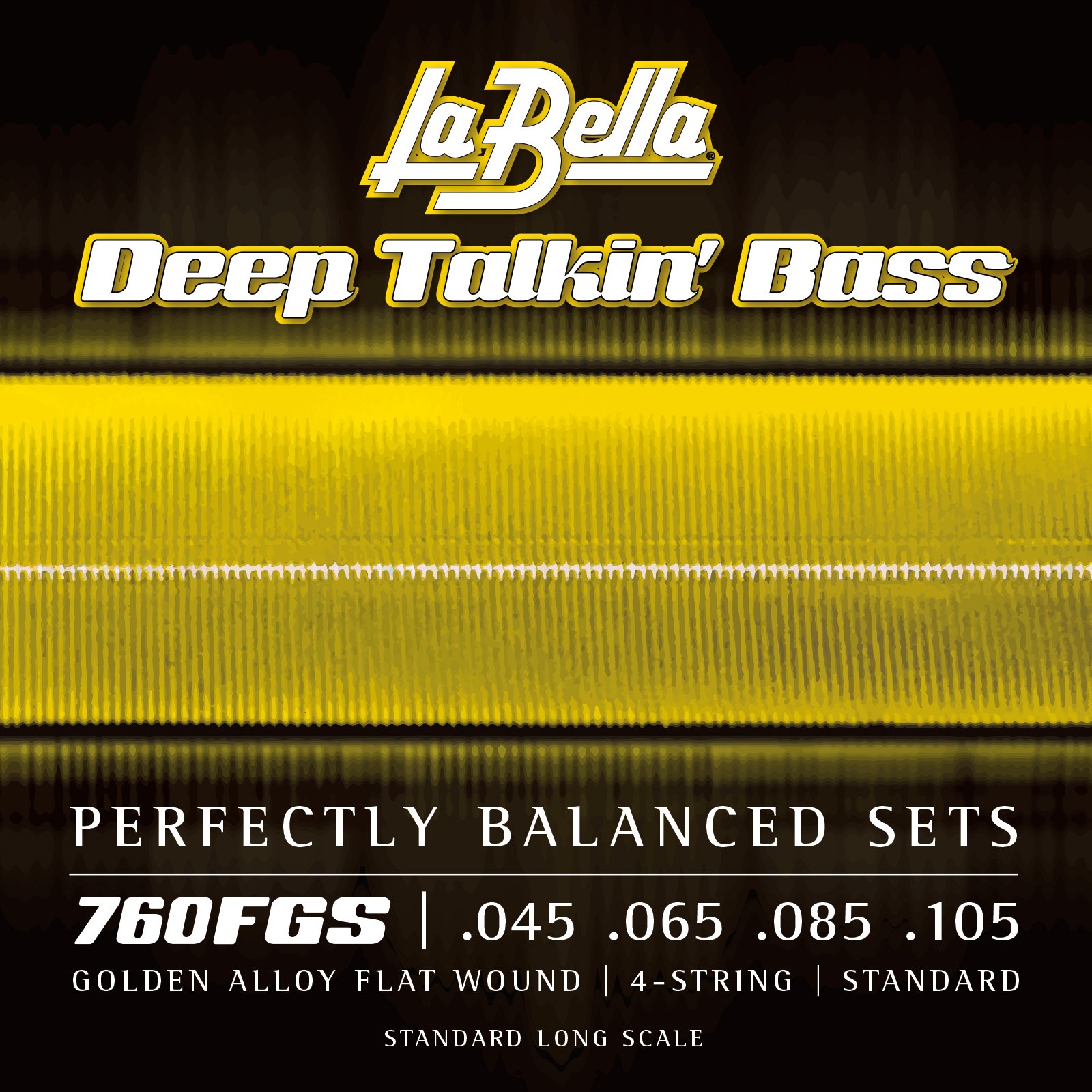 Struny do gitary basowej La Bella Deep Talkin' Bass Gold Flats Standard 45-105 4-str 760FGS