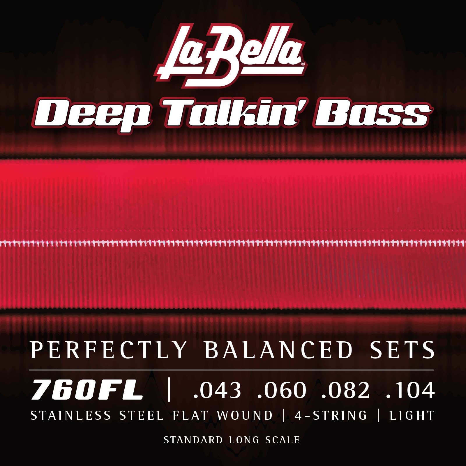 Struny do gitary basowej La Bella Deep Talkin' Bass Flats Light 43-104 4-str 760FL