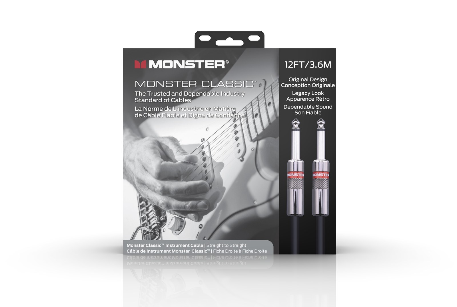 MONSTER CABLE kabel do gitary CLASSIC 3.6m jack 1/4 prosty - jack 1/4 prosty