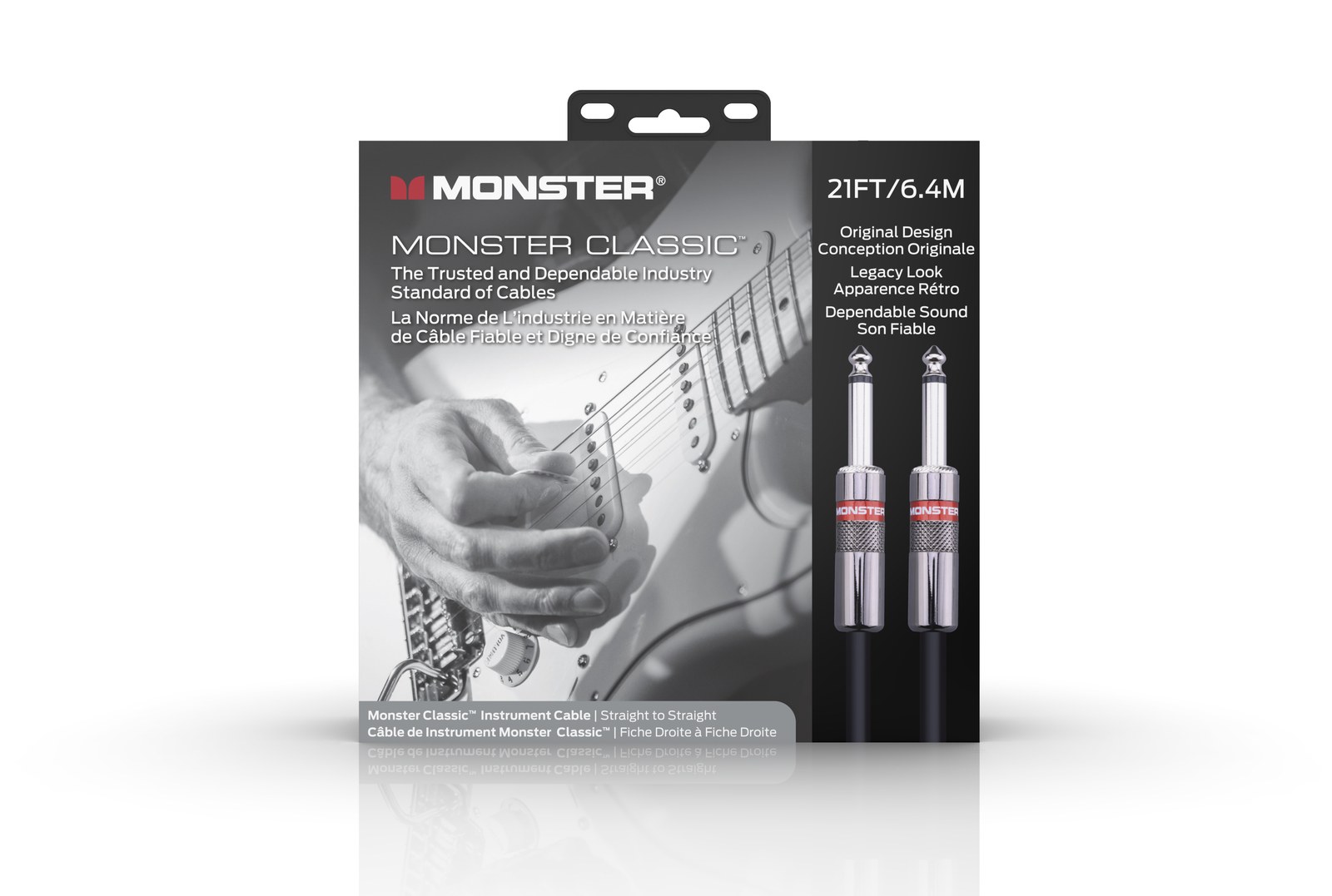 MONSTER CABLE kabel do gitary CLASSIC 6.4m jack 1/4 prosty - jack 1/4 prosty