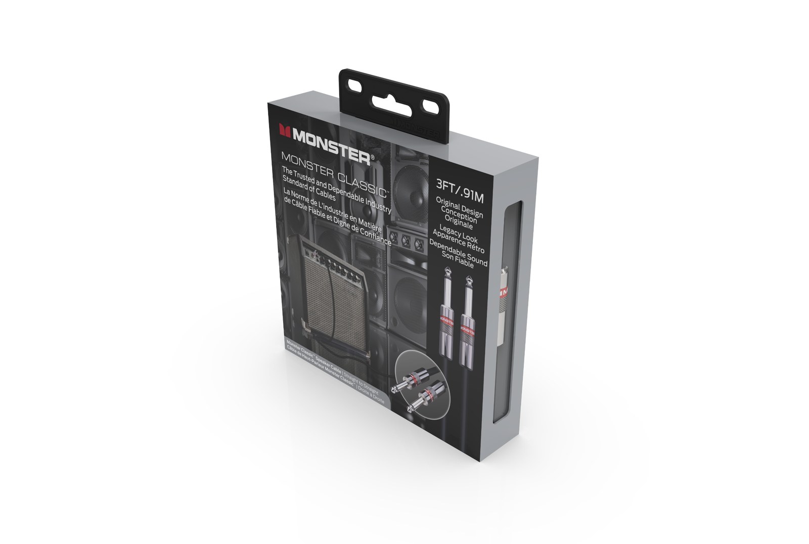MONSTER CABLE kabel głośnikowy CLASSIC 0.9m jack 1/4 prosty - jack 1/4 prosty