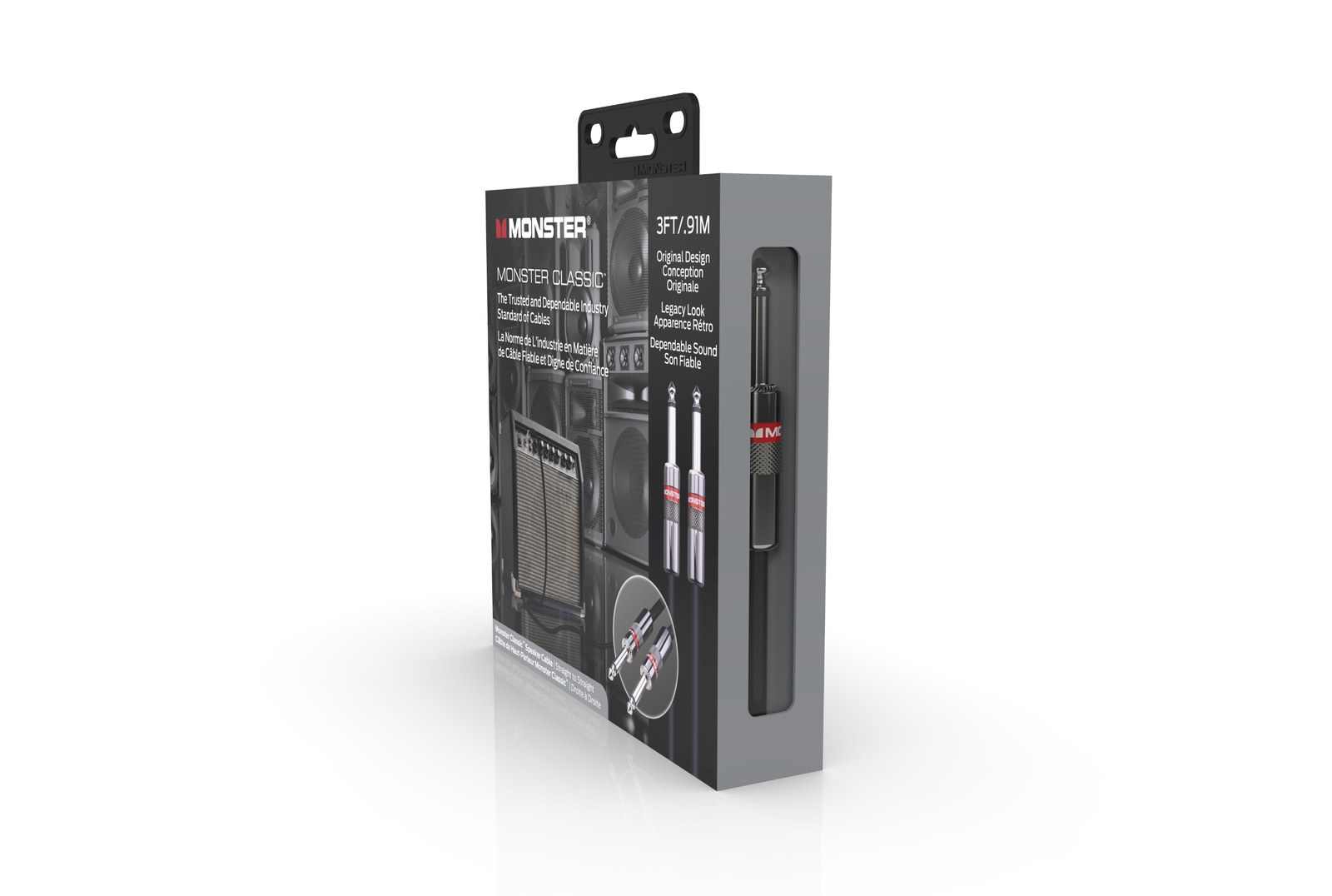 MONSTER CABLE kabel głośnikowy CLASSIC 0.9m jack 1/4 prosty - jack 1/4 prosty