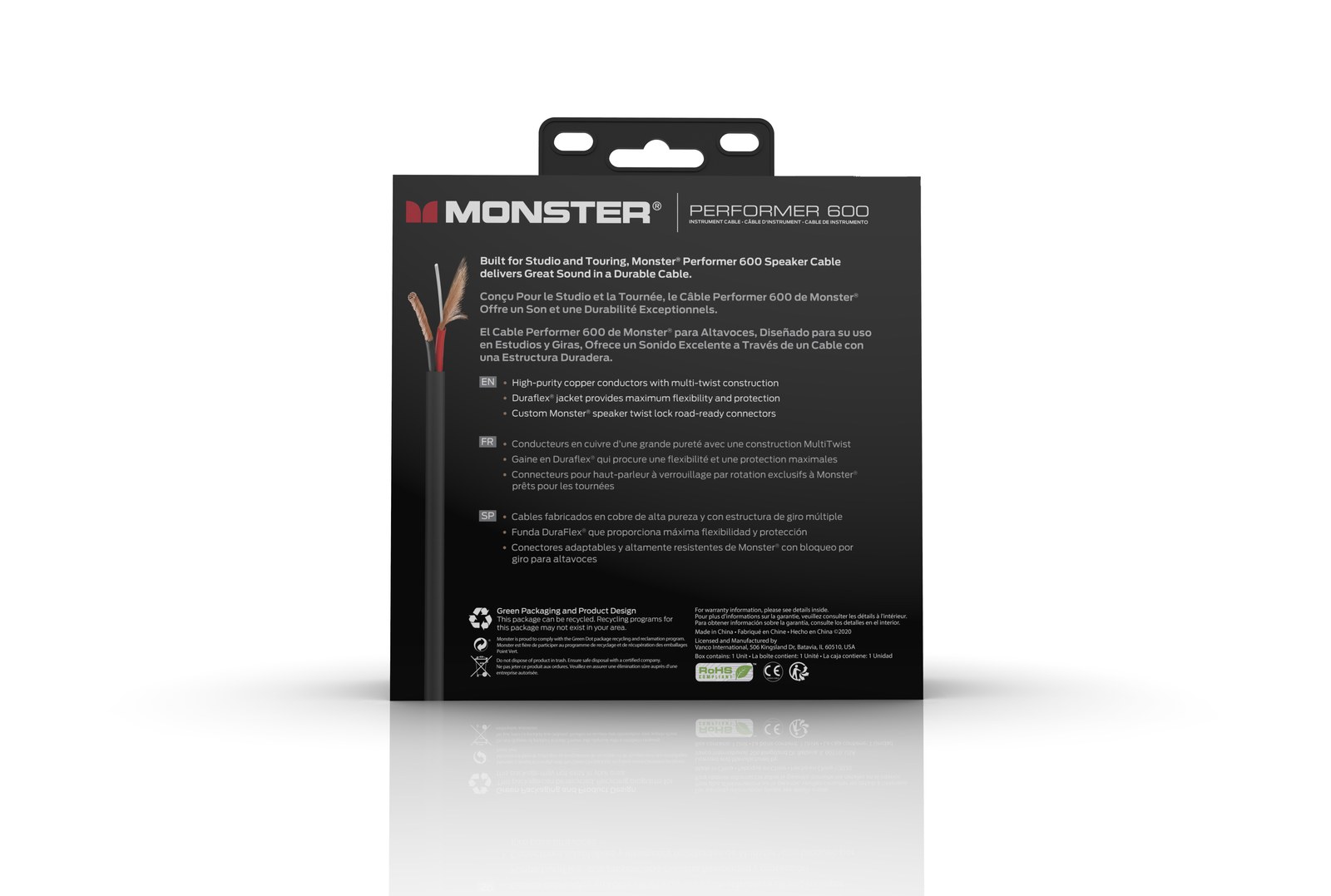 MONSTER CABLE kabel głośnikowy PERFORMER 600 1.8m speak-on - speak-on