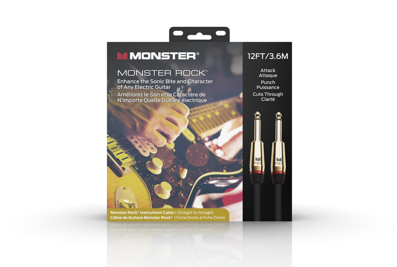 MONSTER CABLE kabel do gitary ROCK 3.6m jack 1/4 prosty - jack 1/4 prosty